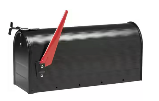 Black Galvanized Mailbox - Rural