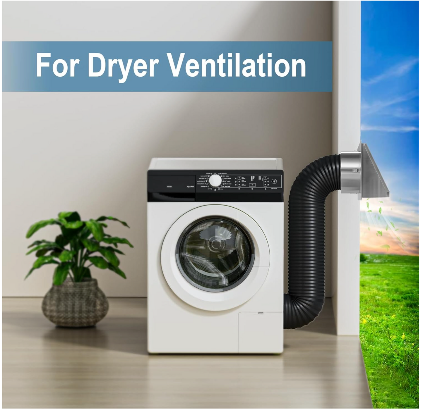 Stainless Steel Dryer Vent Outside 4"